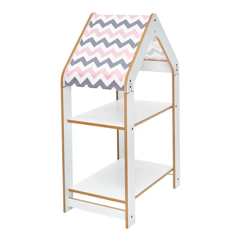 Raft Montessori Zoilen, MDF, 50x30x80 cm - Alb-Roz