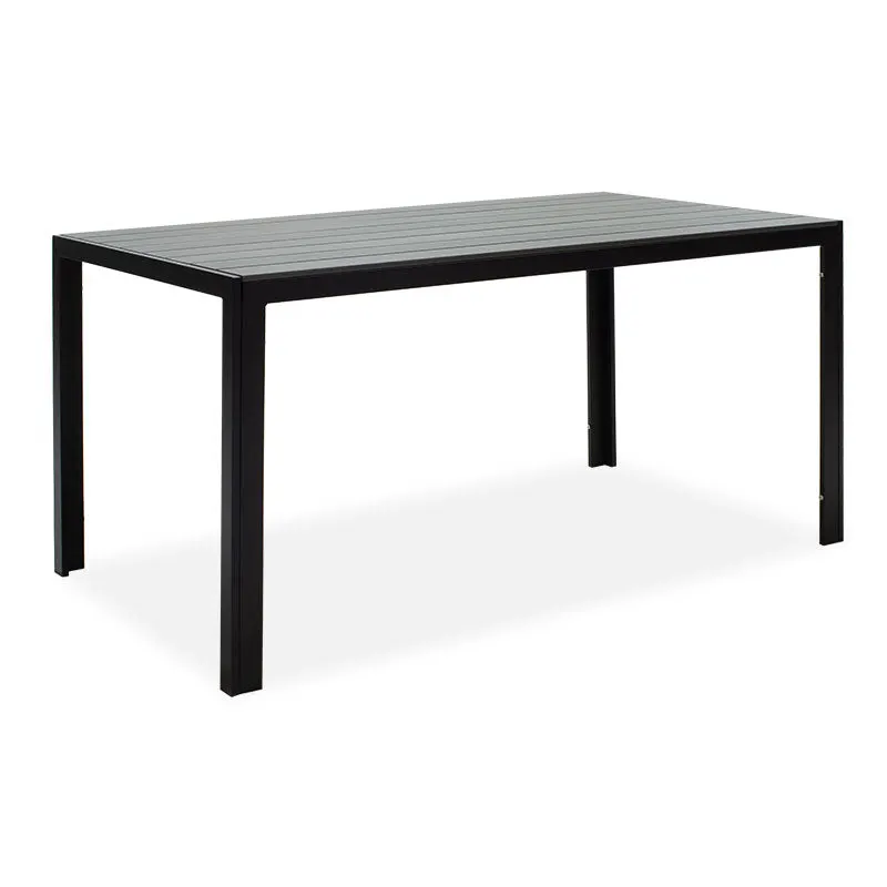 Masa de Gradina Nares, Negru - Gri Inchis, 140x80x72 cm - Negru
