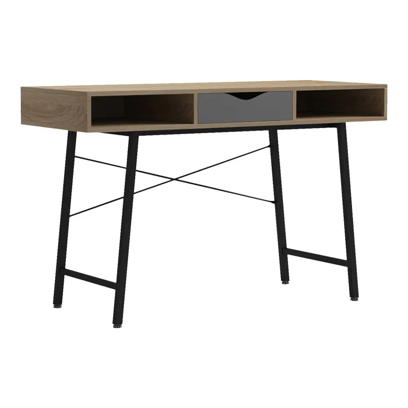 Birou Komo, Gri Sonoma, 120x48x76 cm - Stejar