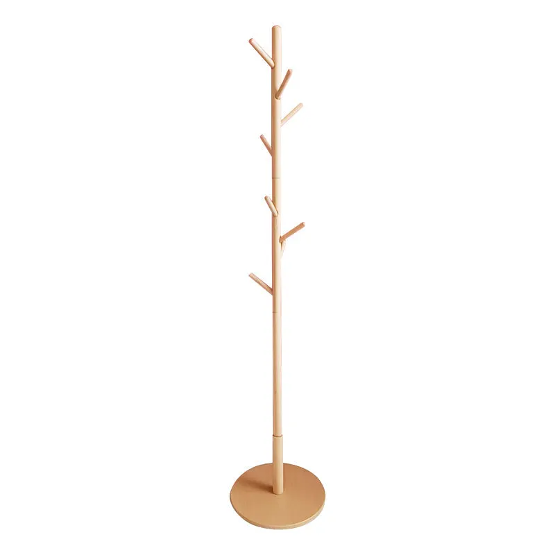 Cuier de paltoane tip pom Driko din lemn, Natural, 38x38x174 cm - Natur