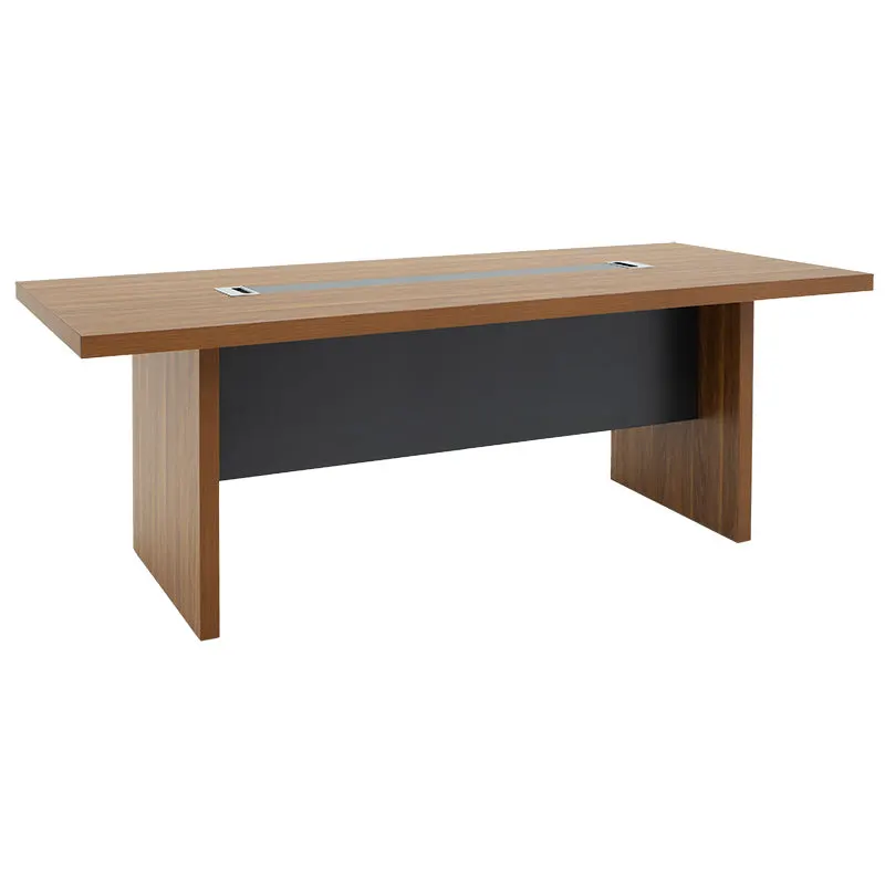 Masa de conferinta Oscar 5cm, nuc - antracit, 240x120x76 cm - Nuc
