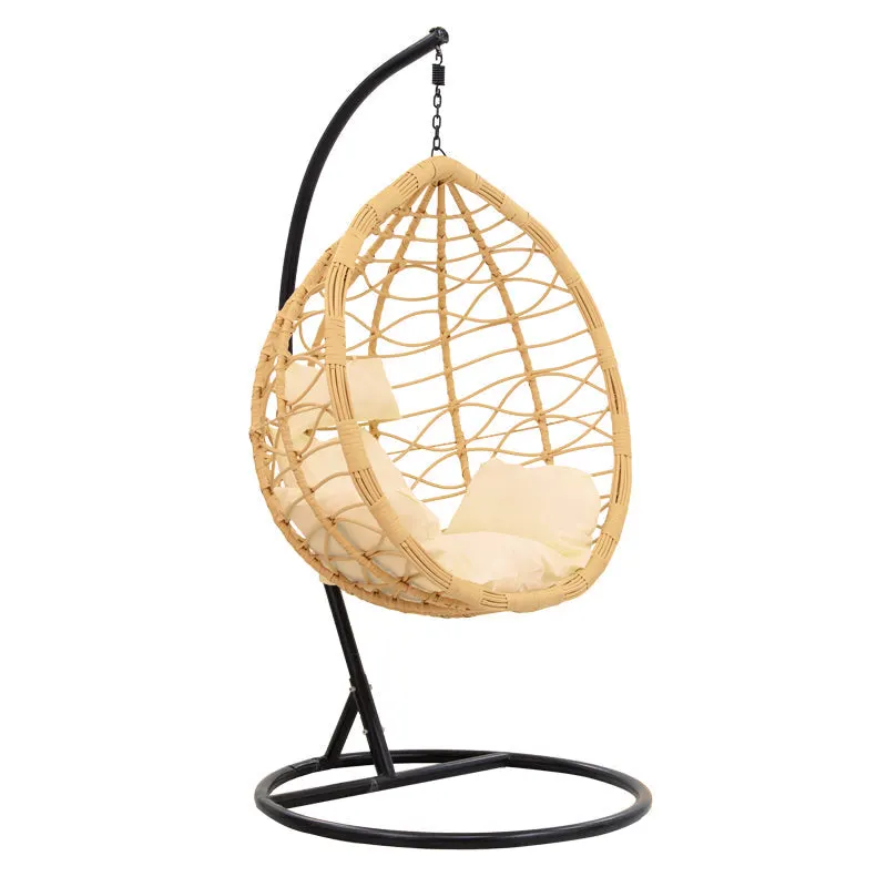 Balansoar Hudson, Metal si PP, 109x119x195 cm - Bej