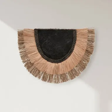 Decoratiune perete Pedrine abaca, Natural, 85x60x6 cm - Natur
