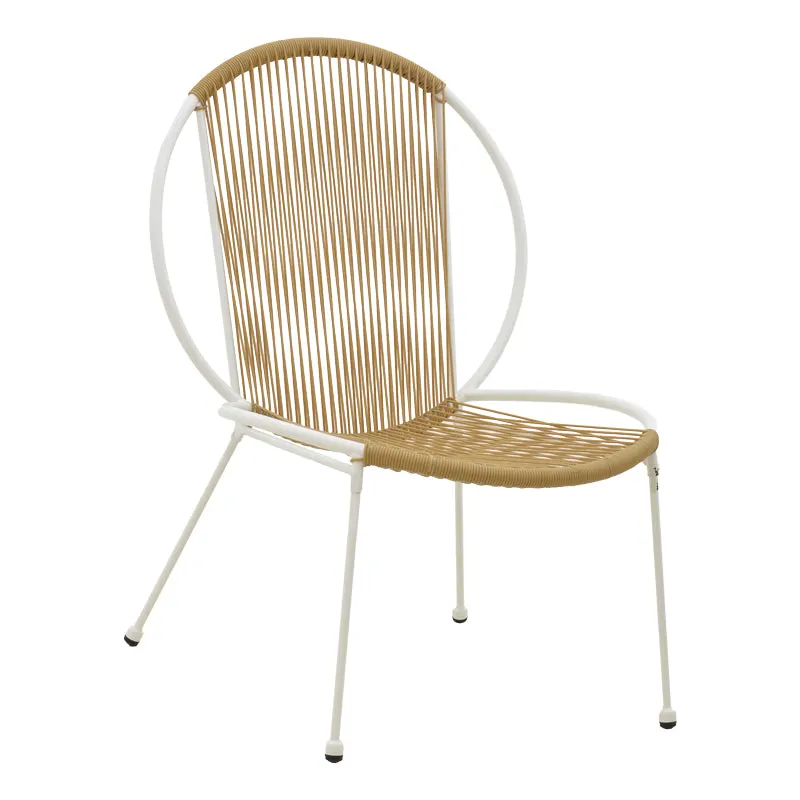 Scaun Dapper metal alb- pe Natural, 64x74x76 cm - Alb