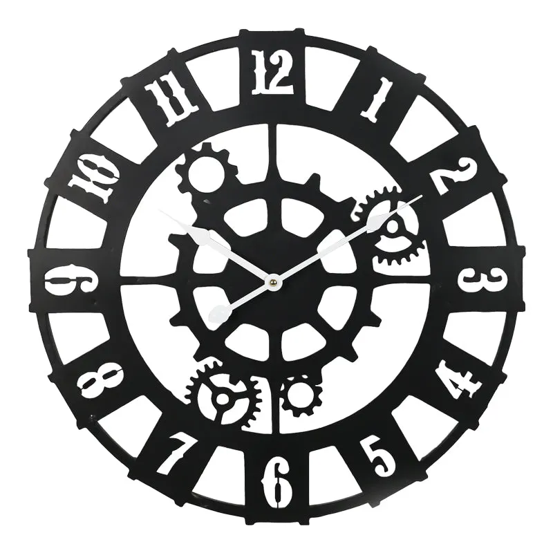 Ceas de perete Idanst metal, neagra, 47x47 cm - Negru
