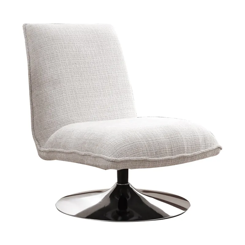 Scaun rotativ Remona crem picioare, crom, 63x80x80 cm - Bej