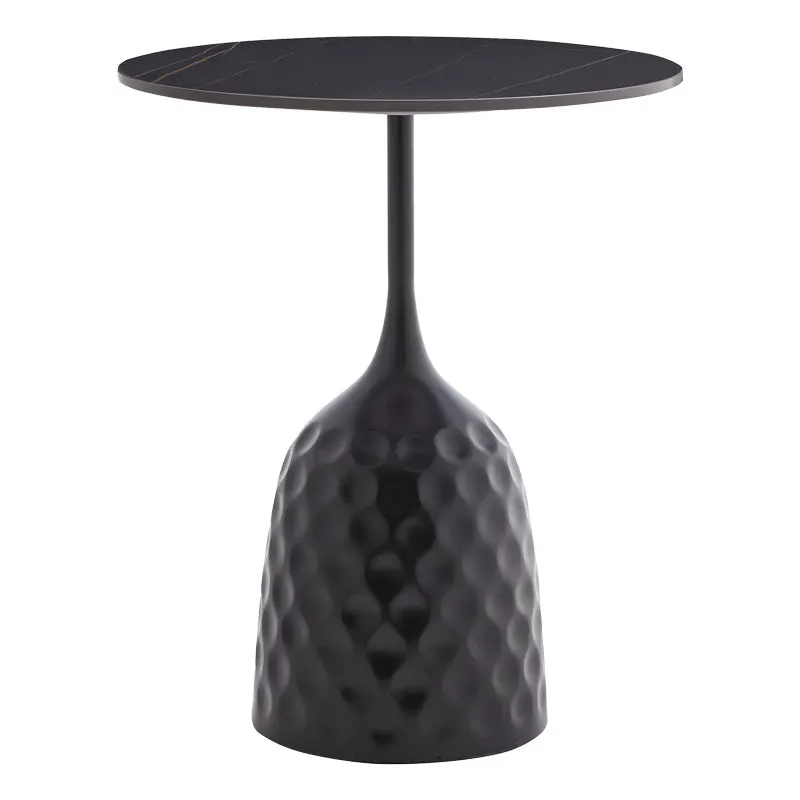 Masuta de cafea Kousien piatra sinterizata, neagra, D50x60 cm - Negru