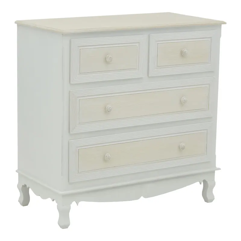 Comoda Joliene, Alb, 80x40x80 cm - Alb