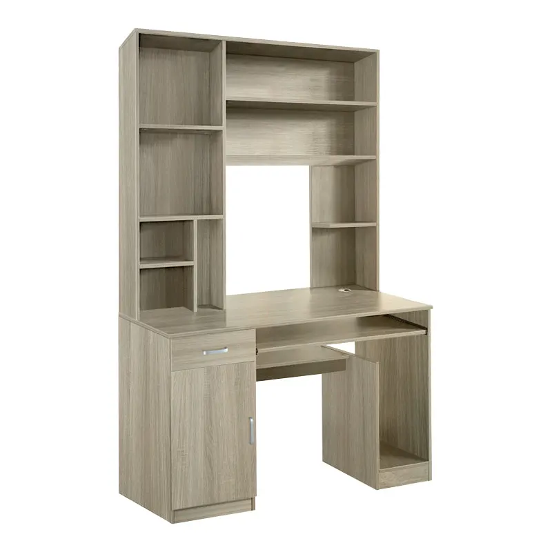Birou cu biblioteca Novelty, Nuc - Stejar, 120x55x182 cm - Stejar
