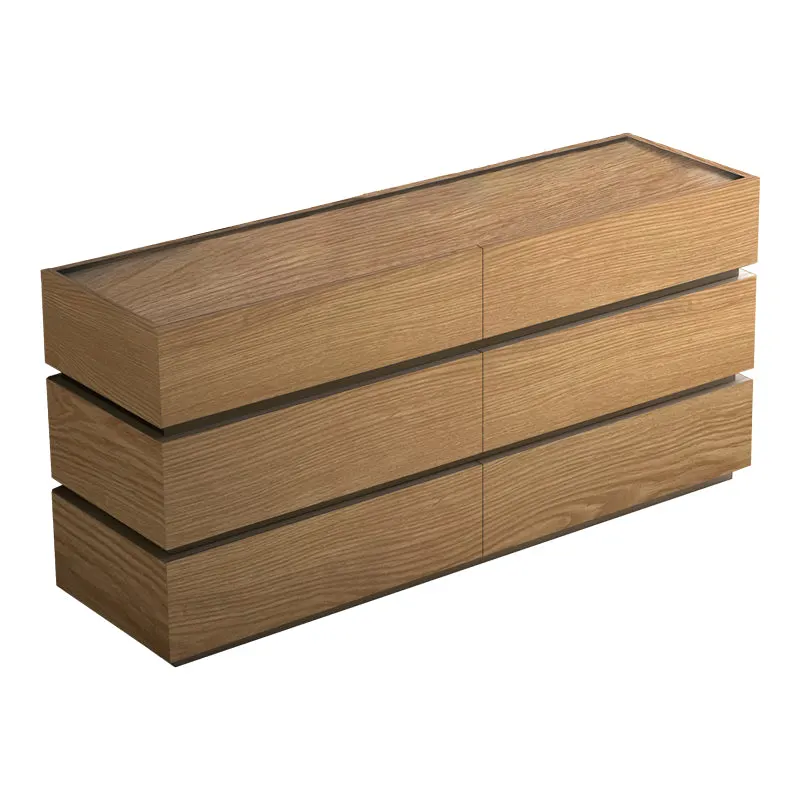 Comoda Sonlen, MDF si melamina, 120x40x72 cm - Stejar