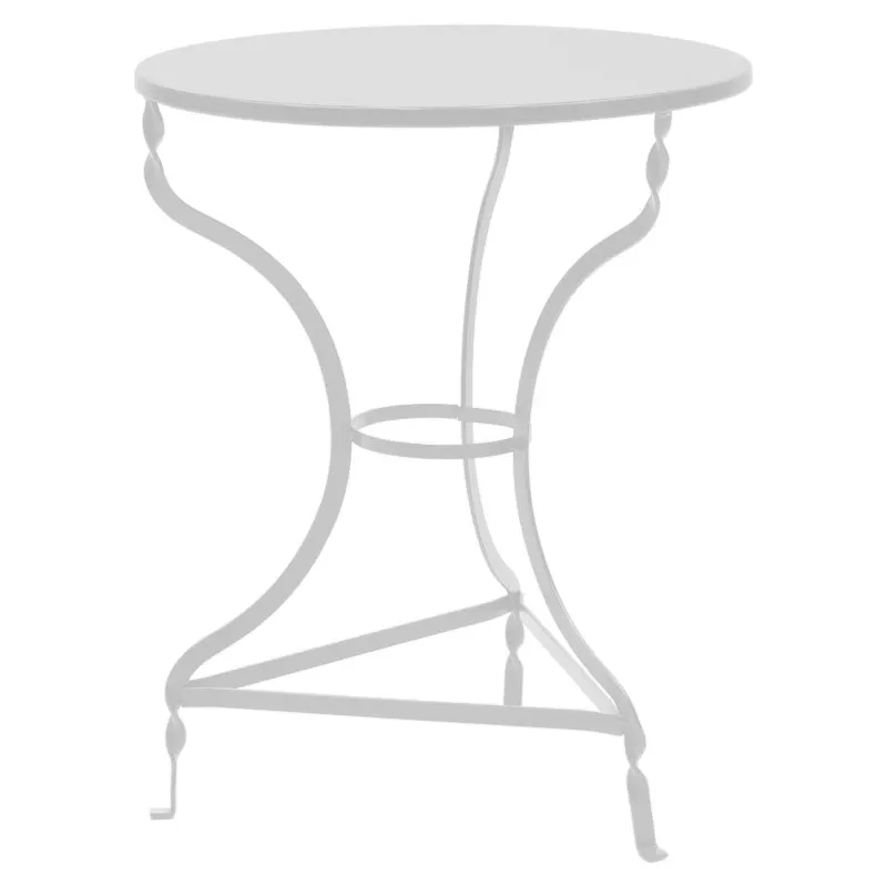 Masa Noah alb Stejar metalica, D58x72 cm - Alb