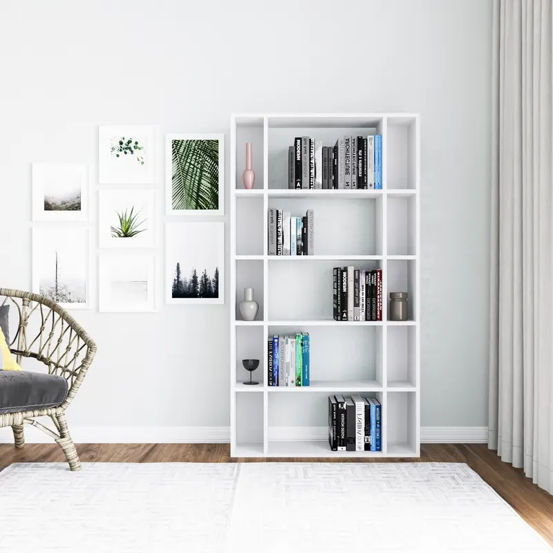 Mobilier Sanborn, Stejar - Alb, 90x25 cm - Alb