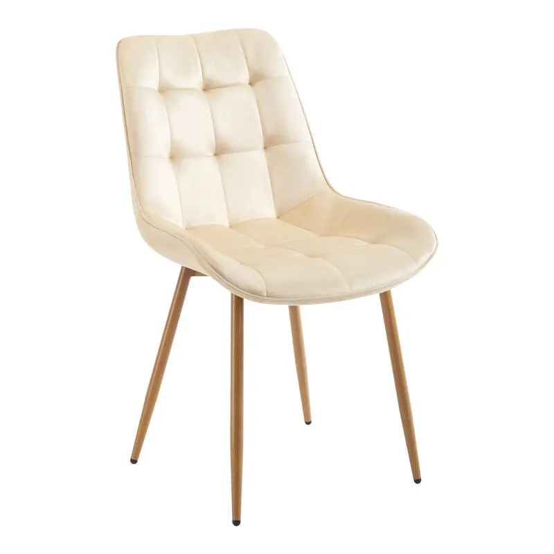 Scaun Berne, Catifea, 53x62x84 cm - Crem