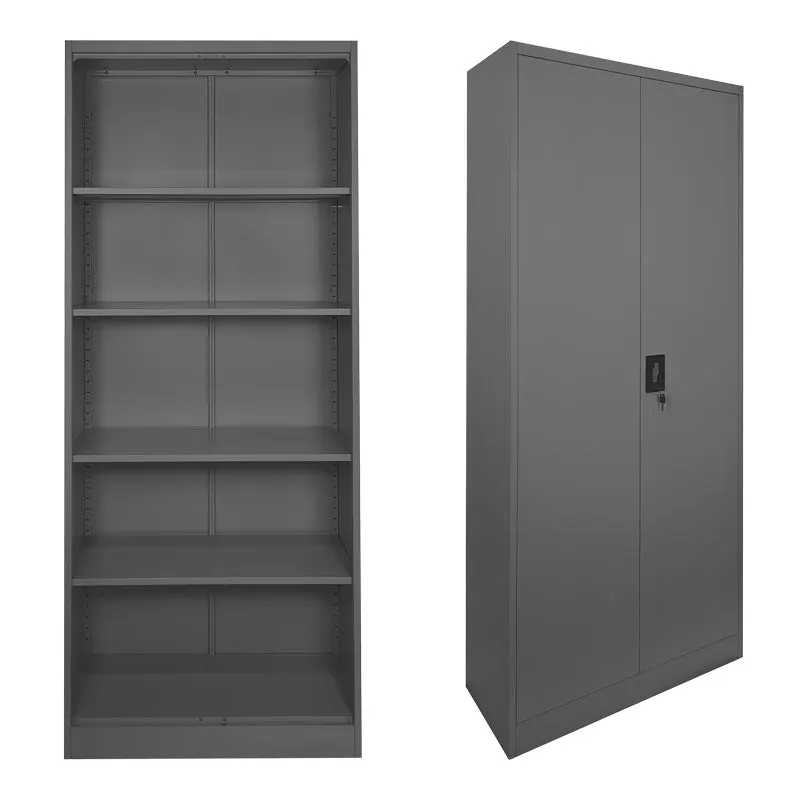 Dulap multifunctional Ugren, Metal, 90x40x180 cm - Antracit