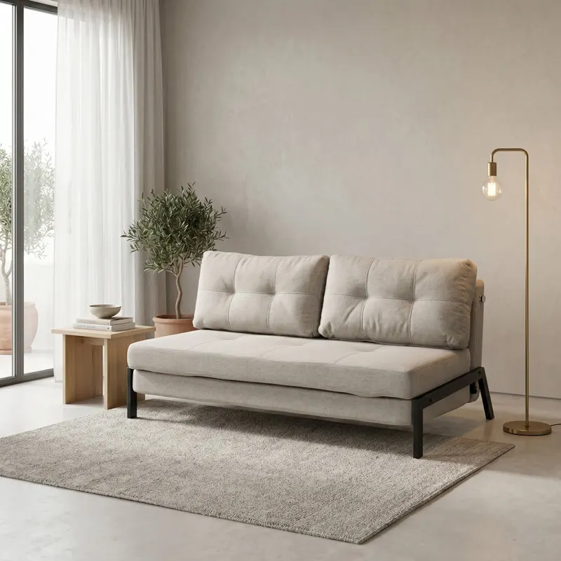 Canapea extensibila Fancy, Stofa, Bej, 150x98x70 cm - Bej
