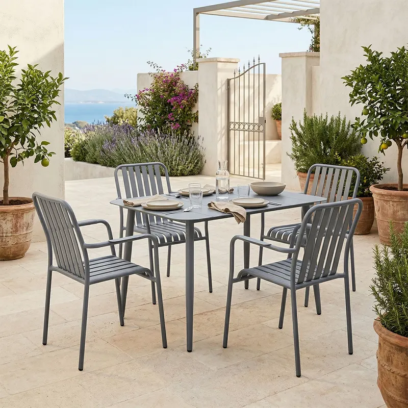 Set de sufragerie exterior Heven Vista, 5 piese, 120x70x72 cm - Antracit