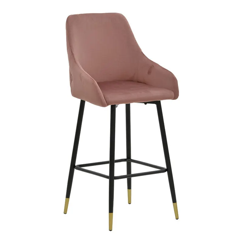 Scaun de Bar Lithe metal, 47x44x98 cm - Roz