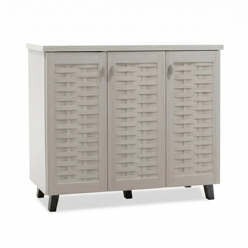 Dulap pantofi Mantam 16 perechi, 115x40x92 cm - Gri