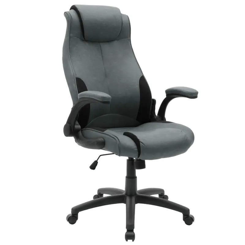 Scaun de birou managerial Bear PU, 65x79x115 cm - Gri