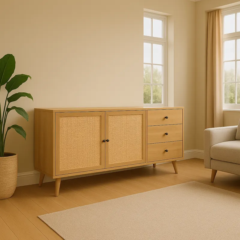 Consolă Oslo, Sonoma - Negru, 150x39x79 cm - Sonoma