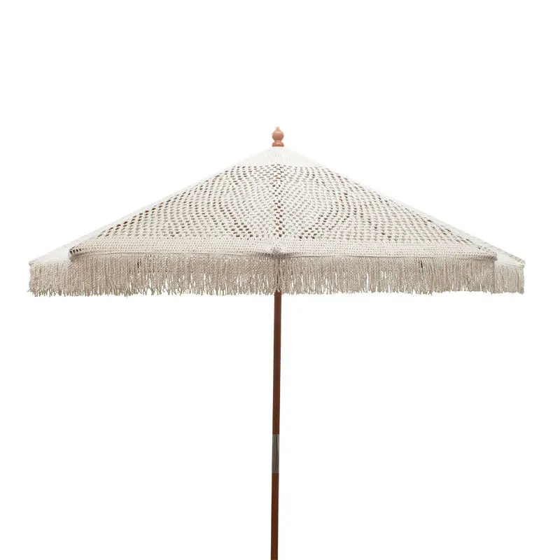 Umbrela Brilie, Alb - Negru, 270x260 cm - Alb