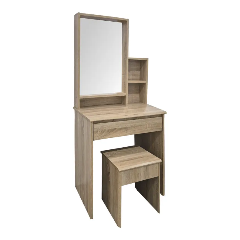 Masa de machiaj Larnia dressing masă cu oglindă and Taburet, Diverse culori, 65x40x142 cm - SONOMA