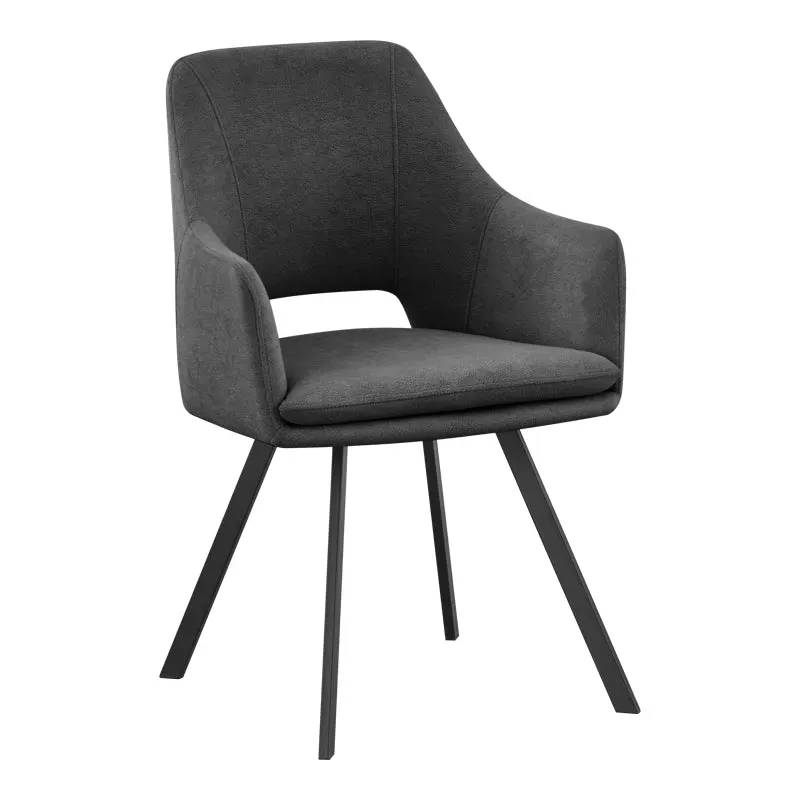 Scaun Nordo armchair, 56x58x85 cm - Antracit-Negru