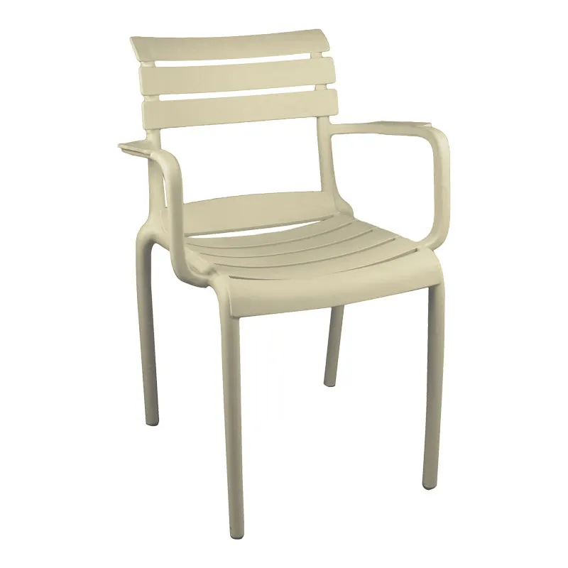 Scaun de grădină stivuibil Almea, polipropilenă, cappuccino, 58x56x82 cm - Bej