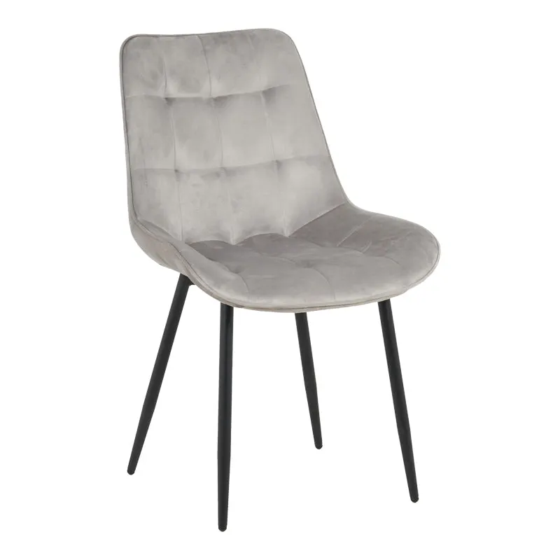 Scaun Berne, Velur, Gri Antracit, 53x62x84 cm - Gri