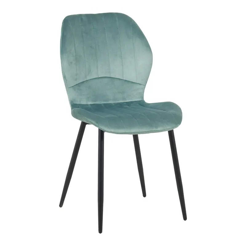 Scaun de catifea Jelour, Catifea Verde Fistic, 46x60x84 cm - Verde
