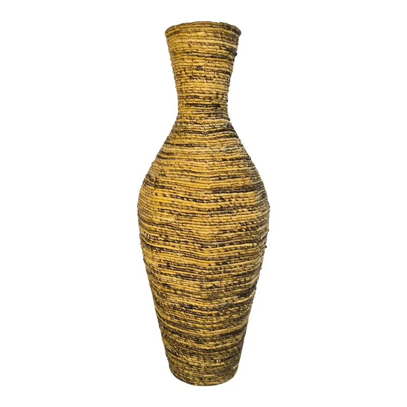 Vază decorativă cu sfoară de banană Lerpon, Rustic, Sfoară naturală, Natur, 40x100 cm - Natur