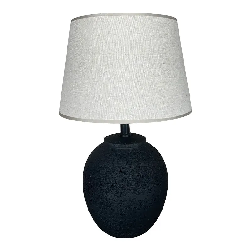 Lampă de masă Lurata, ceramică, negru-bej, 26x38 cm - Negru
