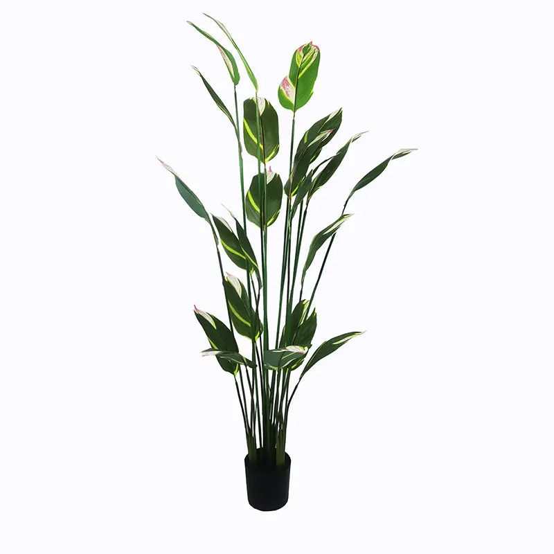 Plantă decorativă în ghiveci Lucky I, sintetic, verde, 80x210 cm - Verde
