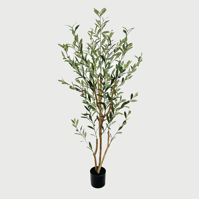 Plantă decorativă în ghiveci, Olia, Plastic, Verde, 65x55x180 cm - Verde