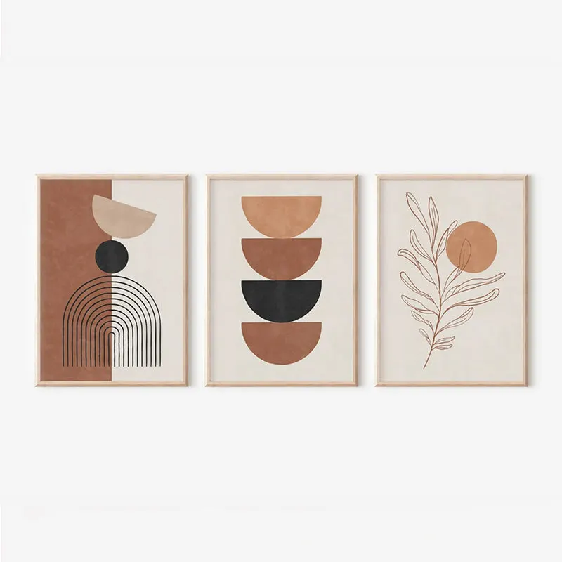 Tablou triptic Mistel, Pânză, Multicolor, 33x48 cm - Multicolor