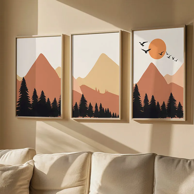 Tablou decorativ în rama Elsyn, lemn, Multicolor, 33x48 cm - Multicolor
