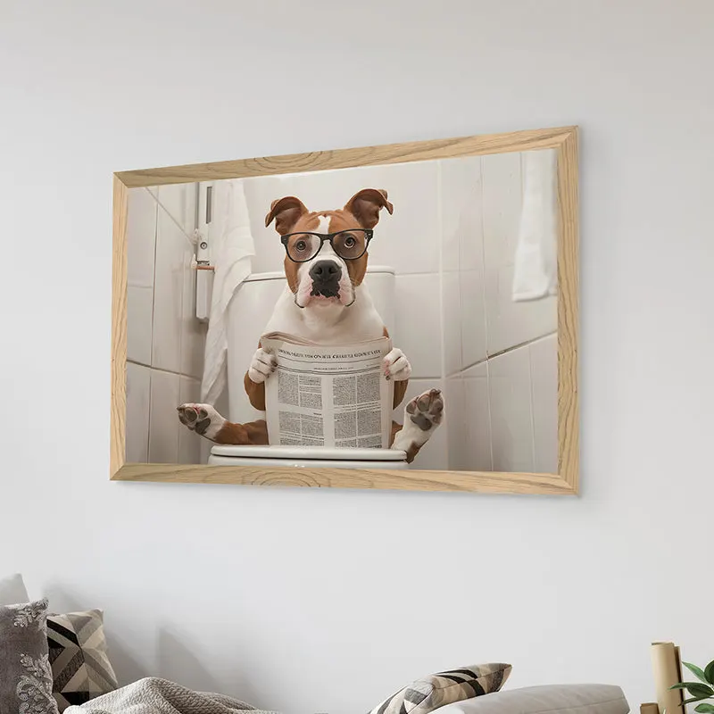Tablou în Rama Fido, Lemn, Multicolor, 48x33 cm - Multicolor