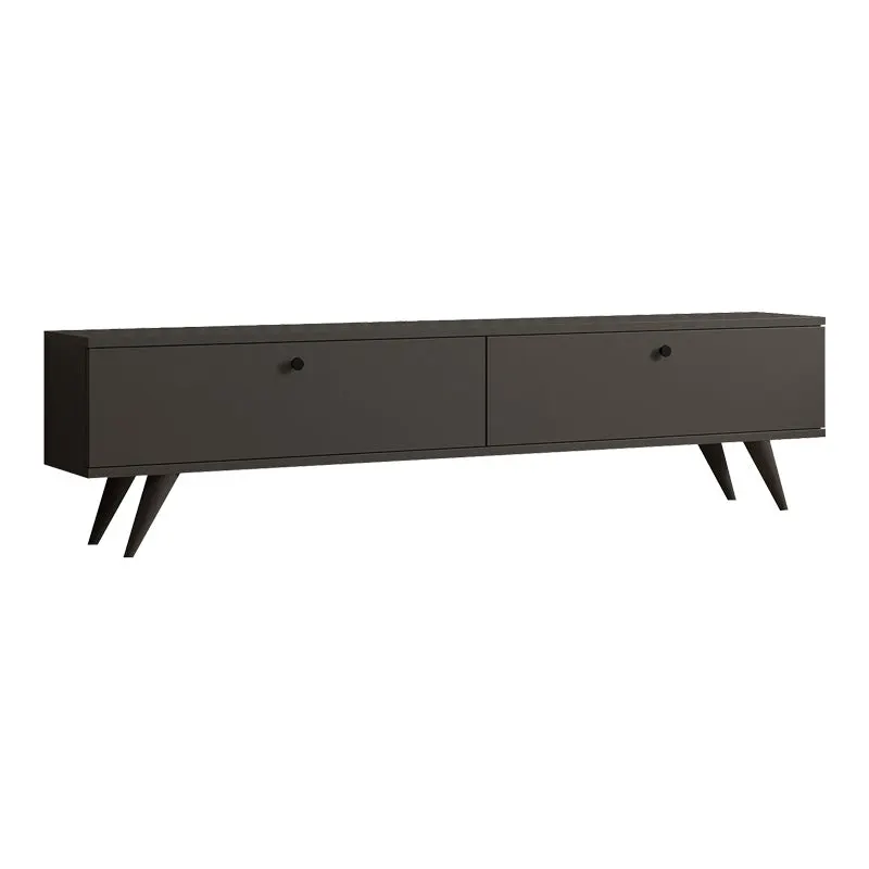 Dulap TV cu extra spatiu de depozitare, Alb, L160x A25x H40cm, 160x25x45 cm - Antracit