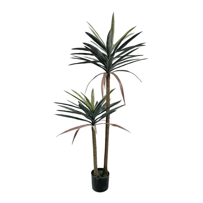 Planta decorativa Dracaena palma în ghiveci, Înaltime 125cm - Negru