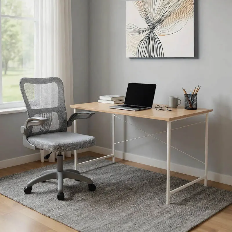 Pachet Mobilier Birou pentru Studenti, Mindset Set 2 Piese, Lemn/metal, Compacte, 57x53x90 cm - Multicolor