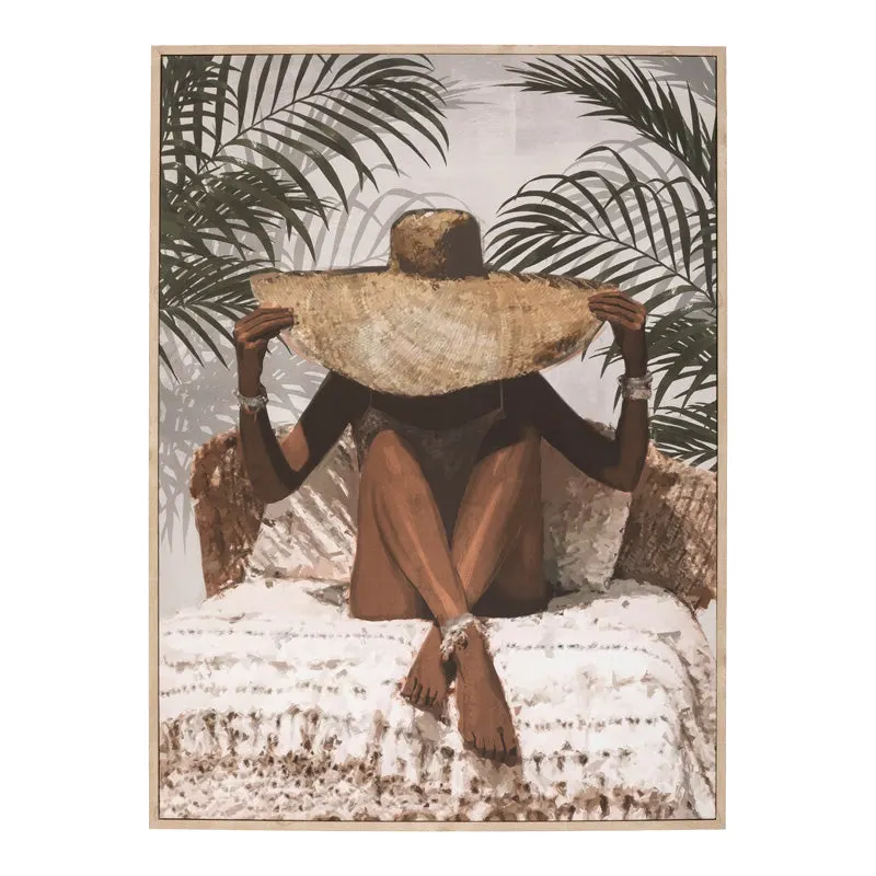 Tablou decorativ cu rama Kapelda, Lemn, Multicolor, 58x78 cm - Multicolor