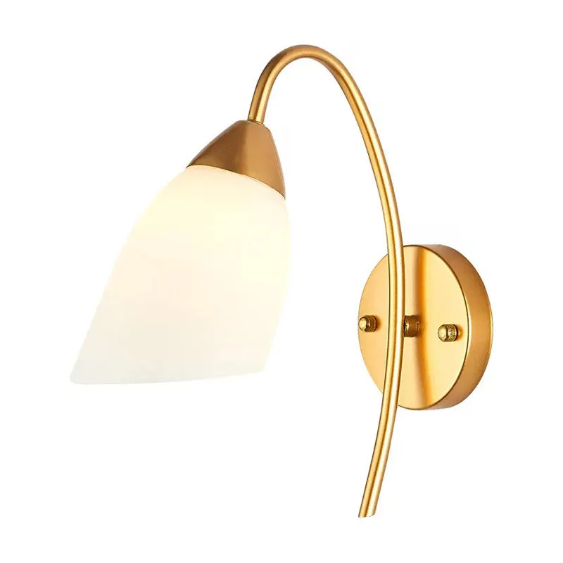 Aplica de perete LED Berak, Metal, 10x10x17 cm - Auriu