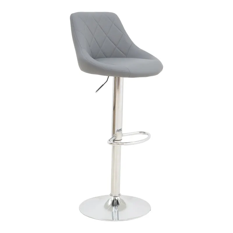 Scaun de bar reglabil pe inaltime Boronez, Diverse culori, 47x49x112 cm - Gri