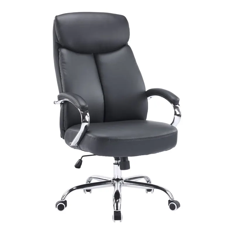 Scaun de birou managerial Venza, piele PU, 70x65x124 cm - Negru