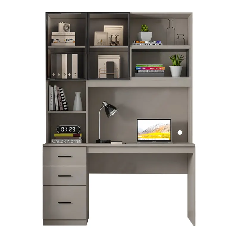 Birou-Biblioteca Citoro, bej, 120x50x180 cm - Bej