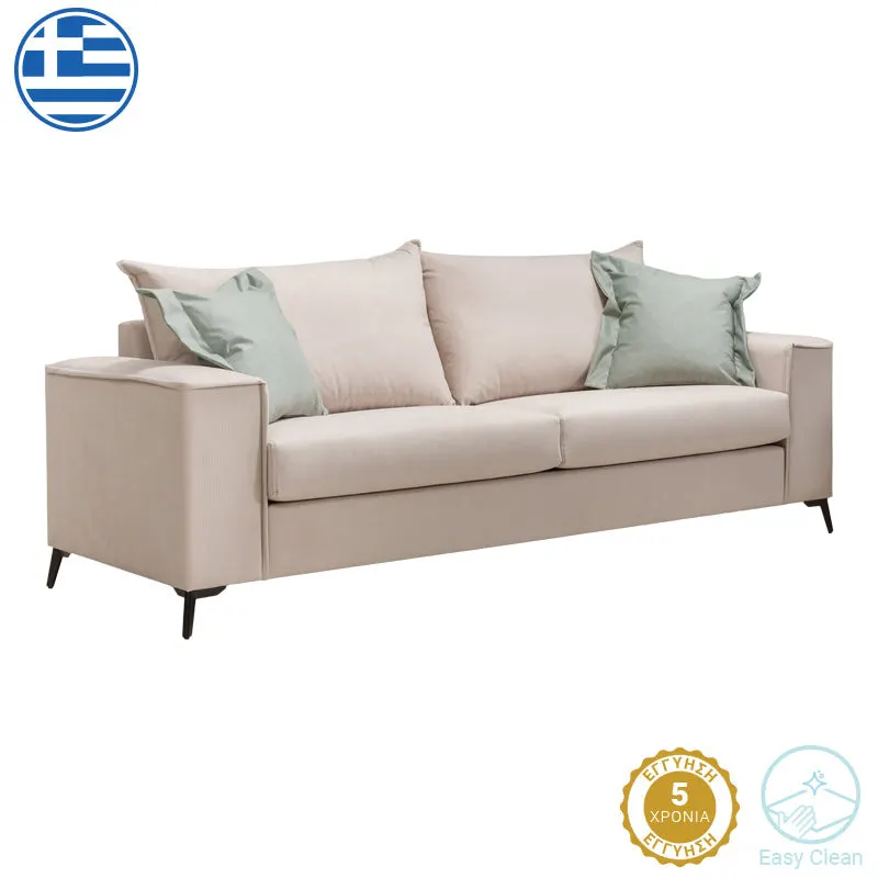 Canapea cu 3 locuri Verona 3, Crem, 225x93x100 cm - Bej