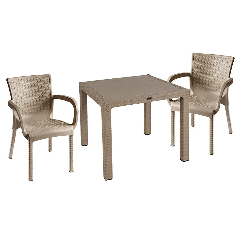 Set de Masa Explore-Festive 3 piese, Crem, 90x90x74 cm - Bej
