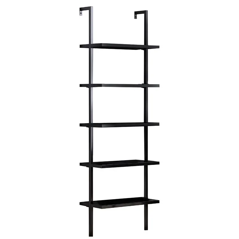 Raft de perete Harris, neagra, 70x22x200 cm - Negru