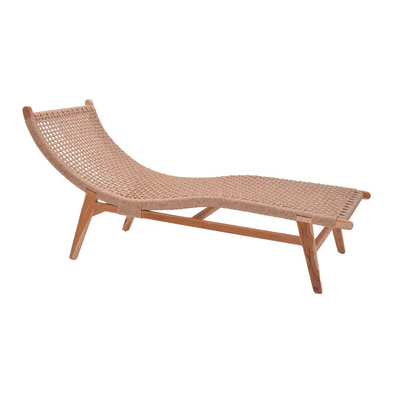 Sezlong de gradina Rebelise Boho, Natural, 60x180x85 cm - Natur