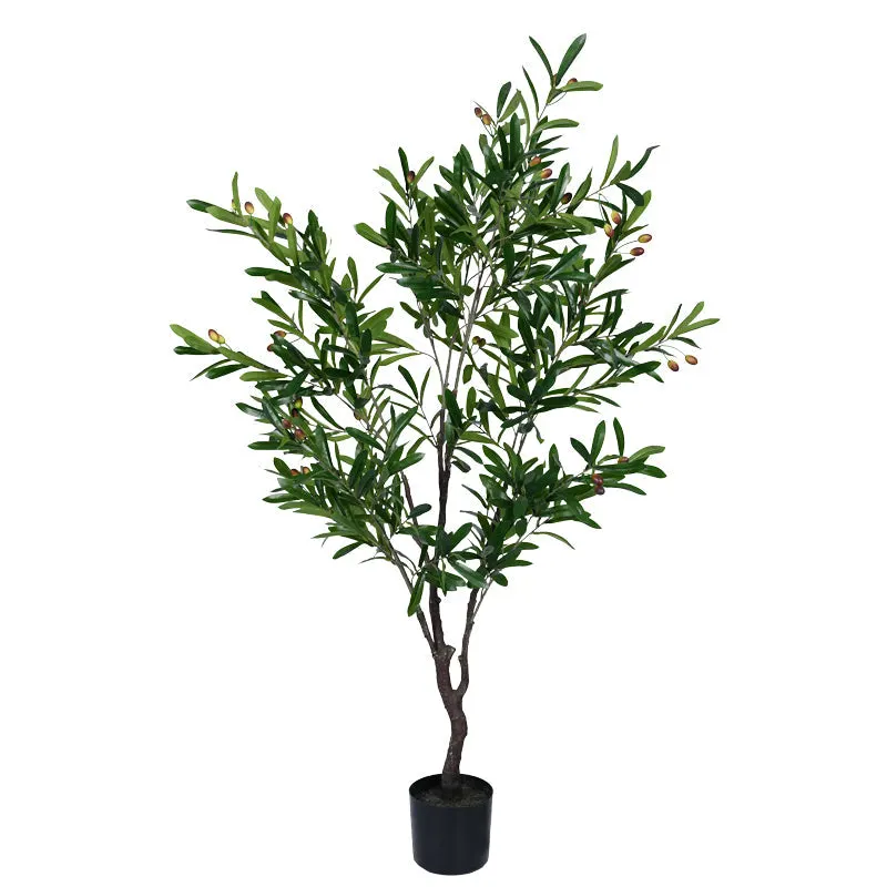 Planta decorativa Olive tree Ighiveci, verde, H120 cm - Negru